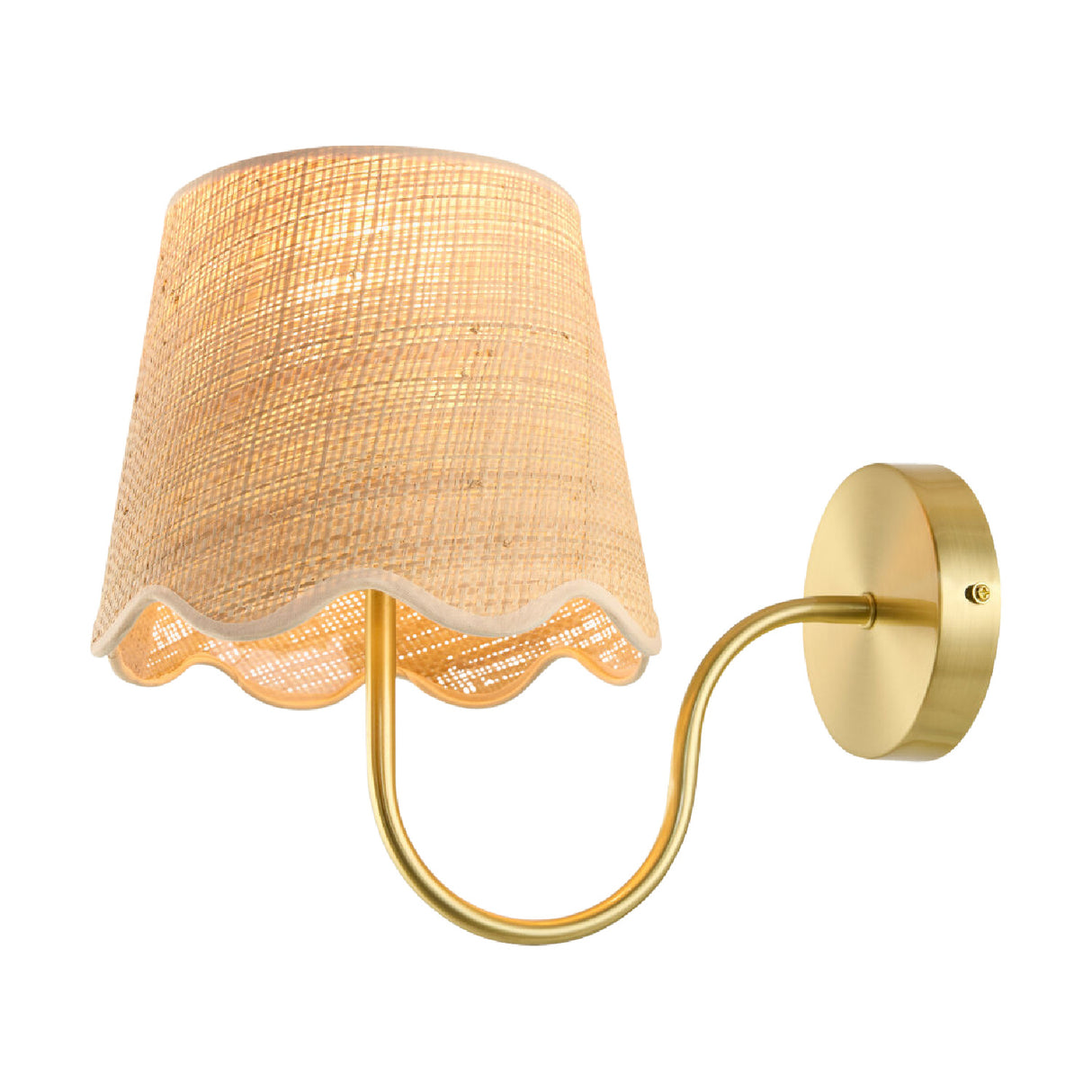 Modern European furniture - Scalloped Rattan Wall Lamp - www.oroa.com | Oroa.com