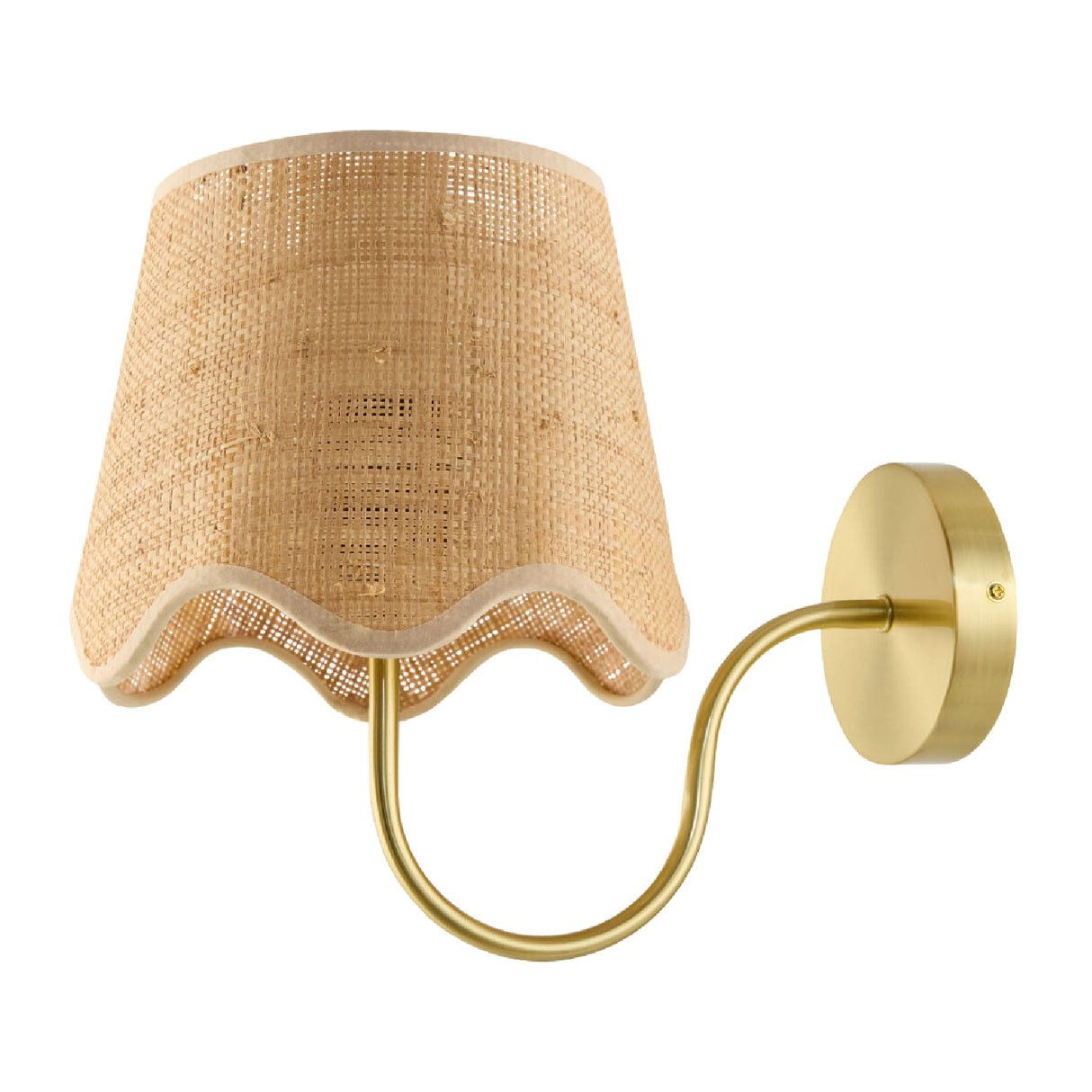 Modern European furniture - Scalloped Rattan Wall Lamp - www.oroa.com | Oroa.com