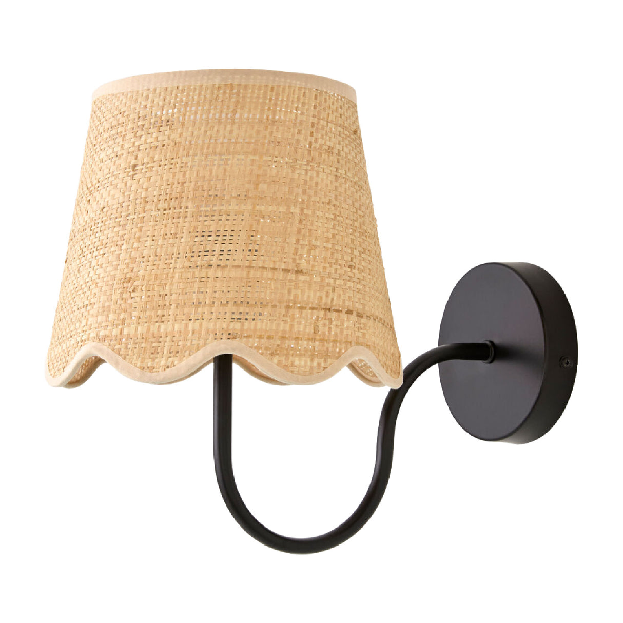 Modern European furniture - Scalloped Rattan Wall Lamp - www.oroa.com | Oroa.com