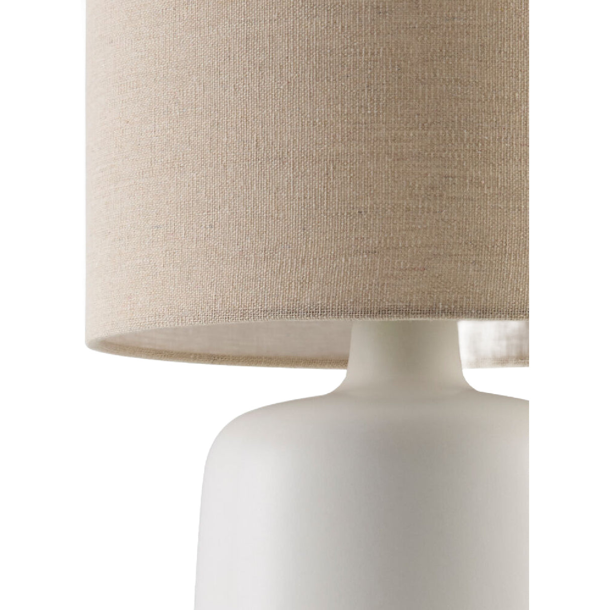 Modern European furniture - Beige Linen Ceramic Table Lamp S - www.oroa.com | Oroa.com