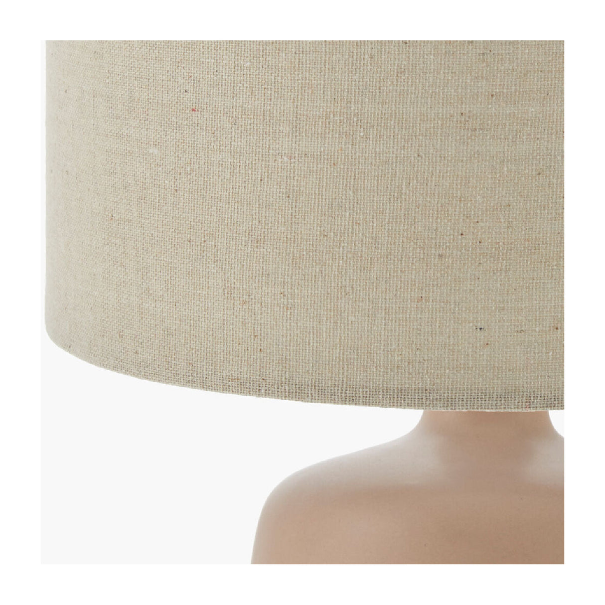 Modern European furniture - Beige Linen Ceramic Table Lamp L - www.oroa.com | Oroa.com