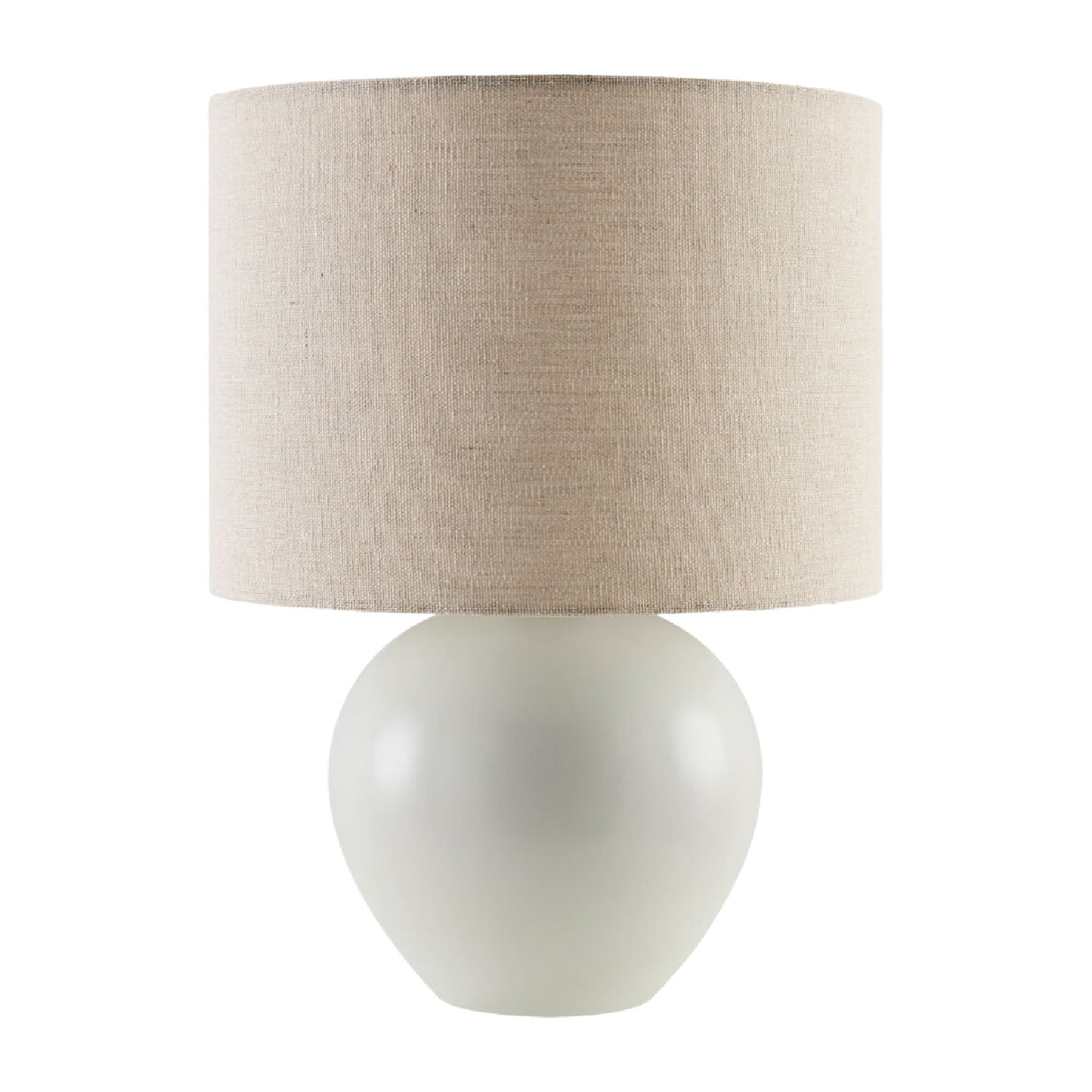 Modern European furniture - Rounded Ceramic Linen Table Lamp - www.oroa.com | Oroa.com