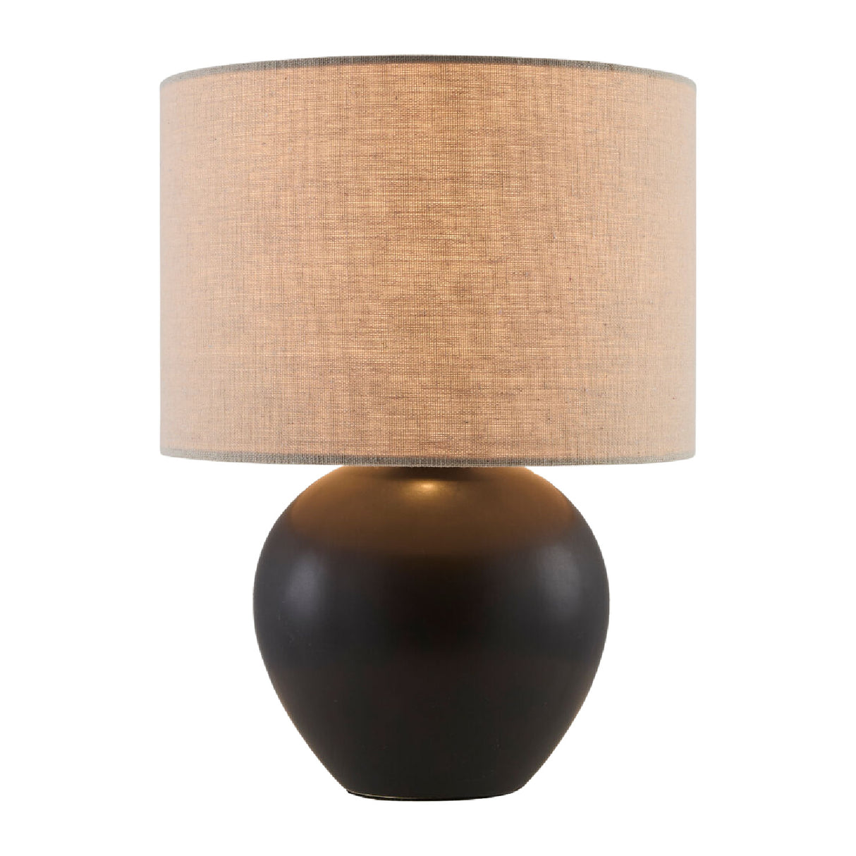Modern European furniture - Rounded Ceramic Linen Table Lamp - www.oroa.com | Oroa.com