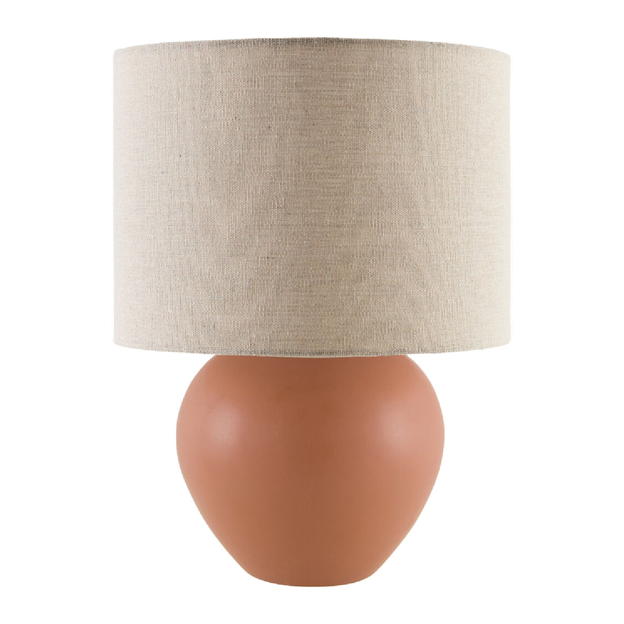 Modern European furniture - Rounded Ceramic Linen Table Lamp - www.oroa.com | Oroa.com
