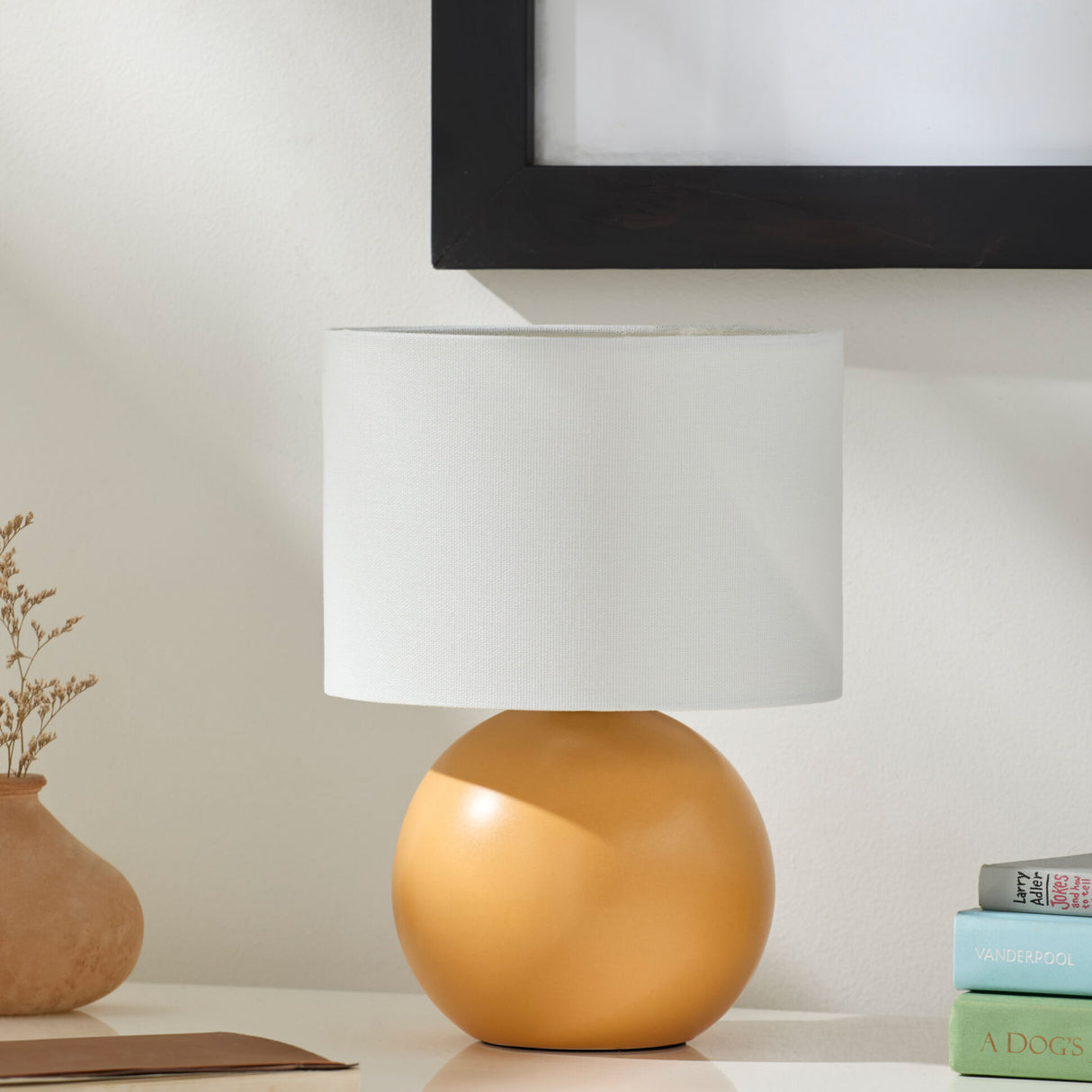 Modern European furniture - Round Glazed Ceramic Table Lamp - www.oroa.com | Oroa.com