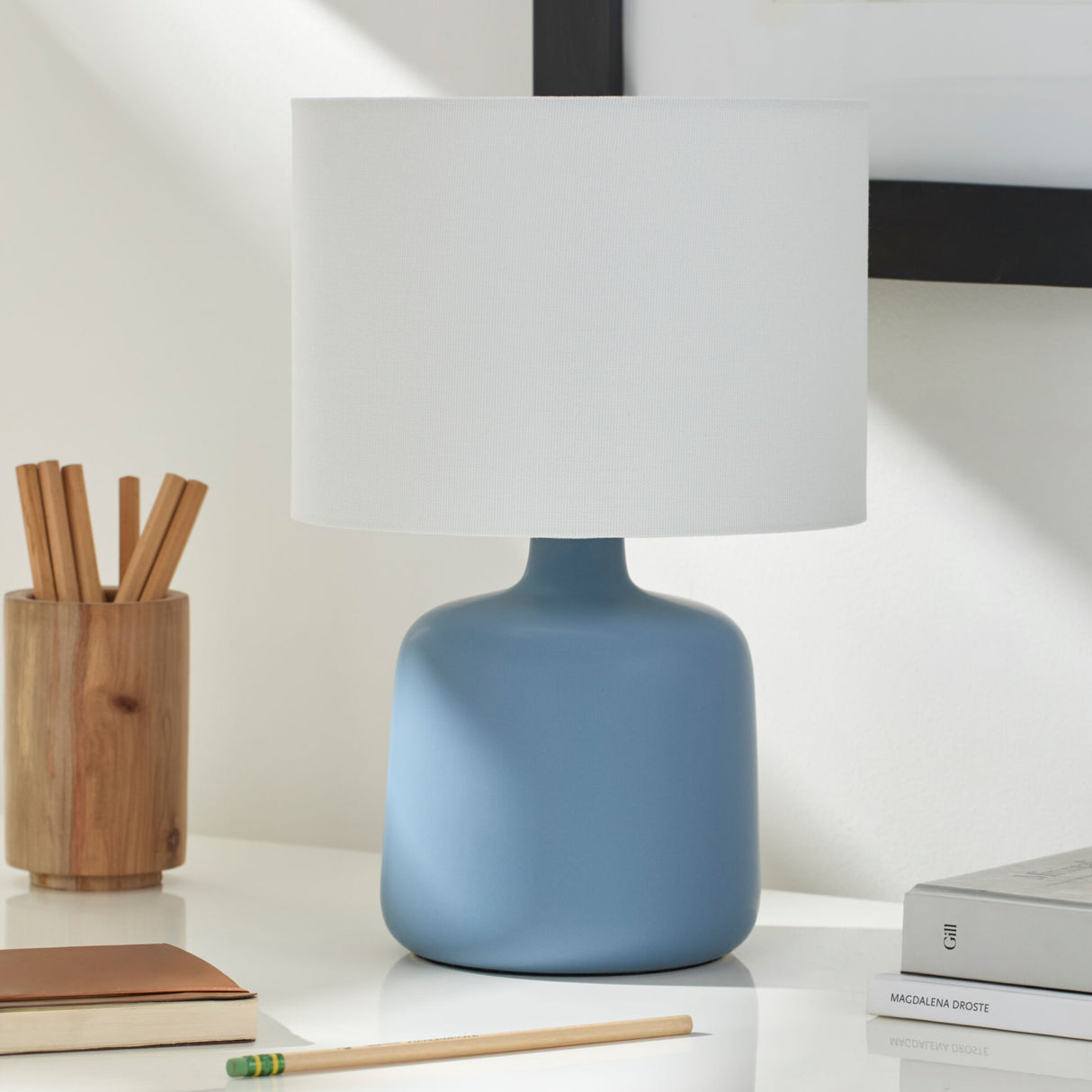 Modern European furniture - White Jute Ceramic Table Lamp - www.oroa.com | Oroa.com