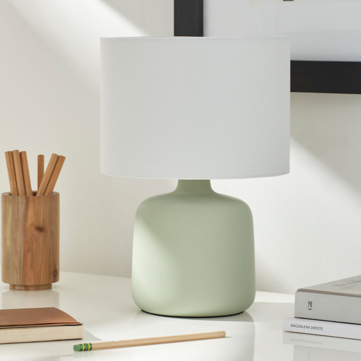 Modern European furniture - White Jute Ceramic Table Lamp - www.oroa.com | Oroa.com