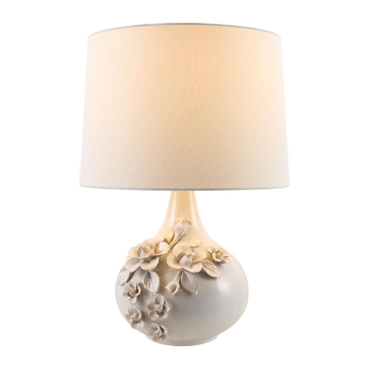Modern European furniture - Glazed Cream Ceramic Table Lamp - www.oroa.com | Oroa.com