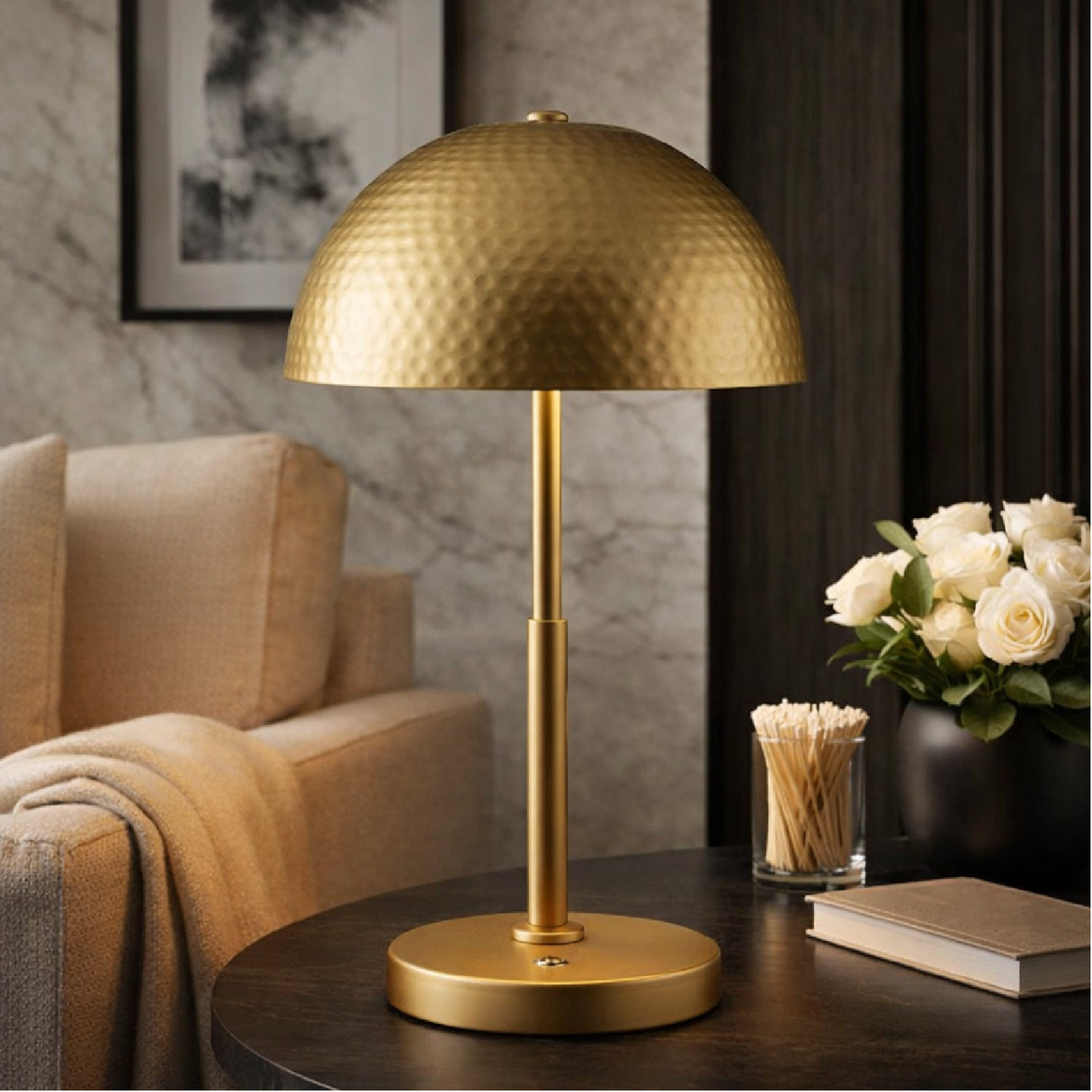 Modern European furniture - Metal Dome Accent Table Lamp - www.oroa.com | Oroa.com