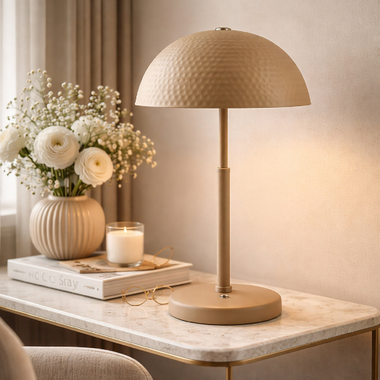 Modern European furniture - Metal Dome Accent Table Lamp - www.oroa.com | Oroa.com