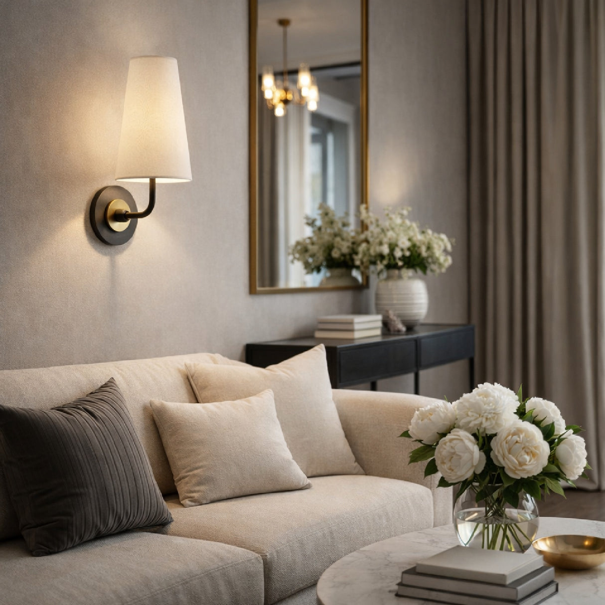 Modern European furniture - Elongated White Shade Wall Lamp - www.oroa.com | Oroa.com