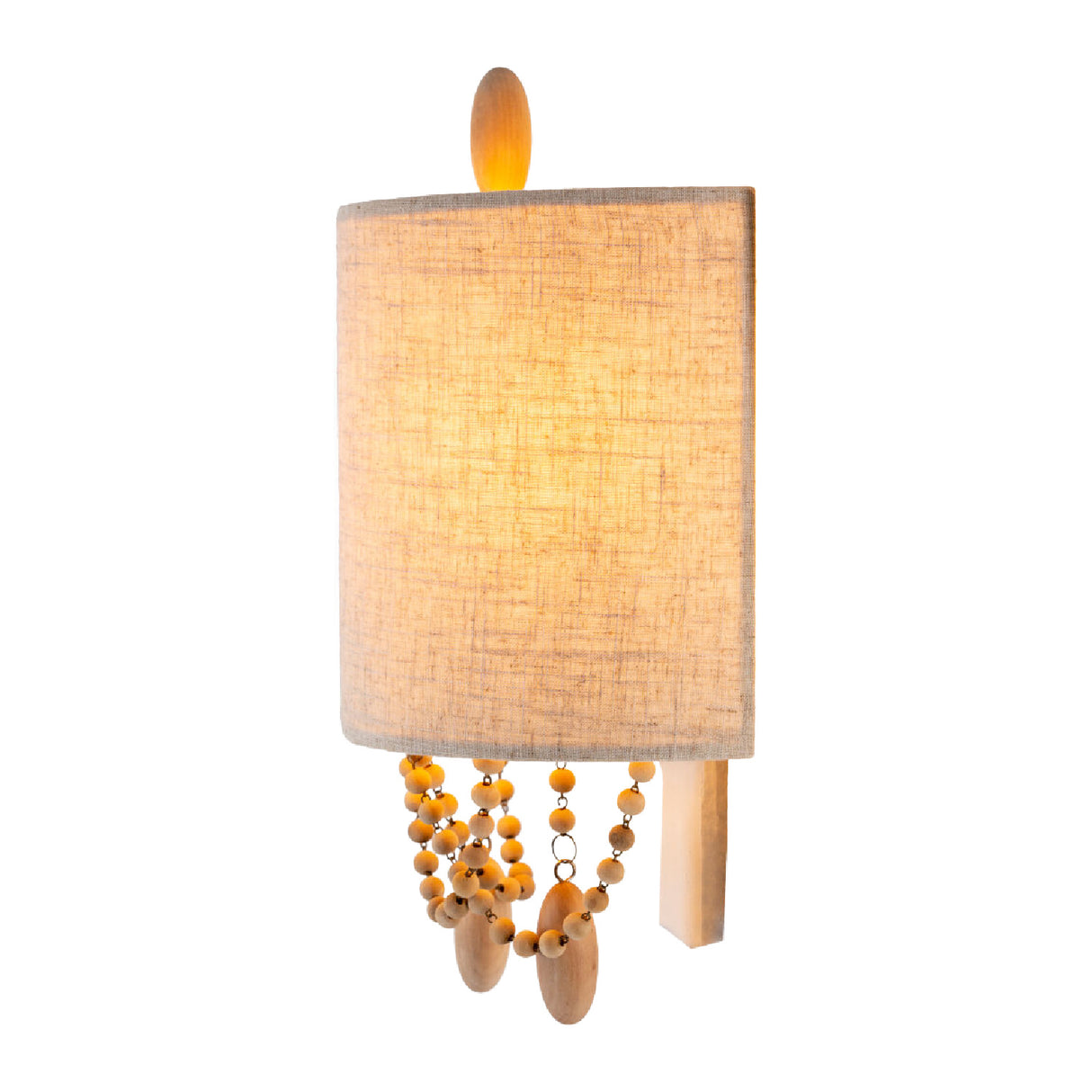 Modern European furniture - Beige Linen Beaded Wall Lamp - www.oroa.com | Oroa.com