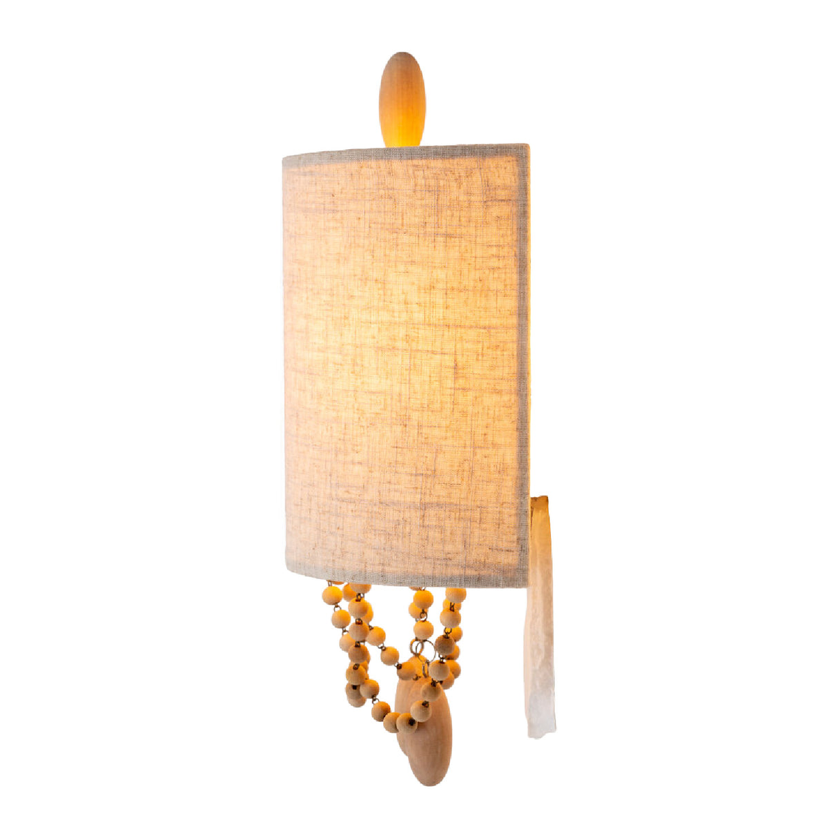 Modern European furniture - Beige Linen Beaded Wall Lamp - www.oroa.com | Oroa.com