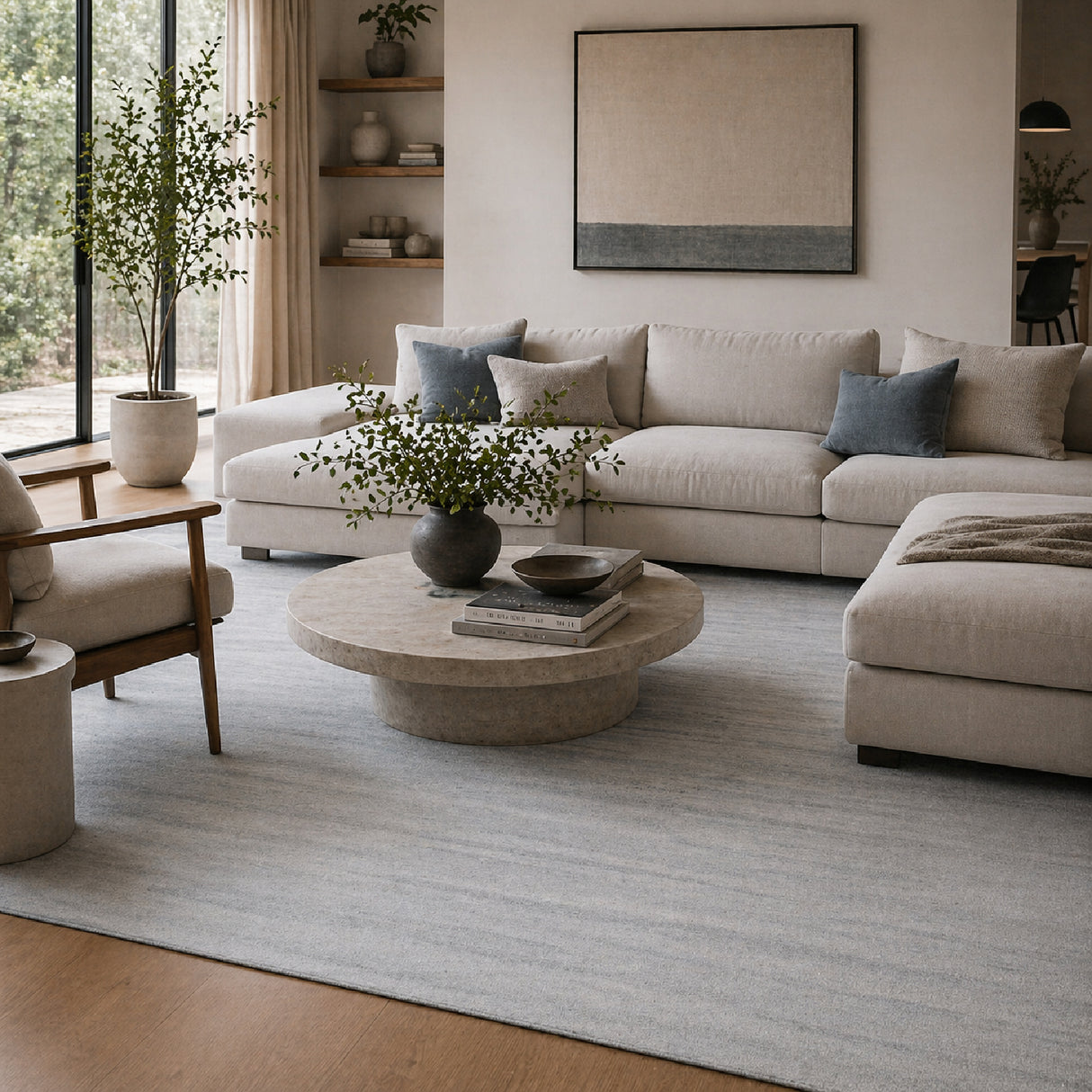 Modern European furniture - Hand-Knotted Wool Fringed Carpet - www.oroa.com | Oroa.com