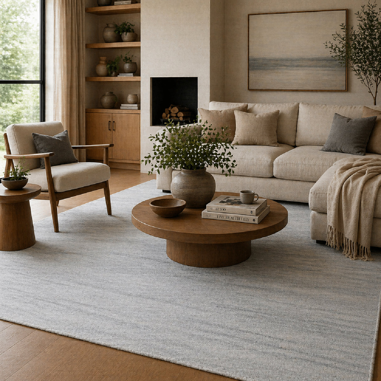 Modern European furniture - Hand-Knotted Wool Fringed Carpet - www.oroa.com | Oroa.com