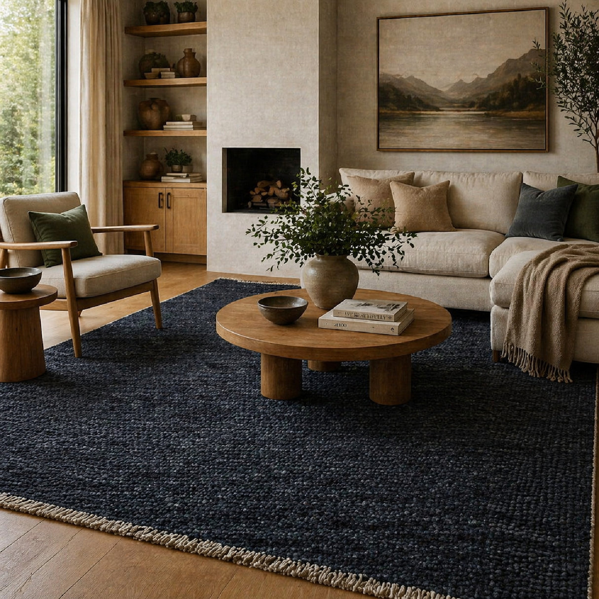 Modern European furniture - Hand-Knotted Wool Fringed Carpet - www.oroa.com | Oroa.com