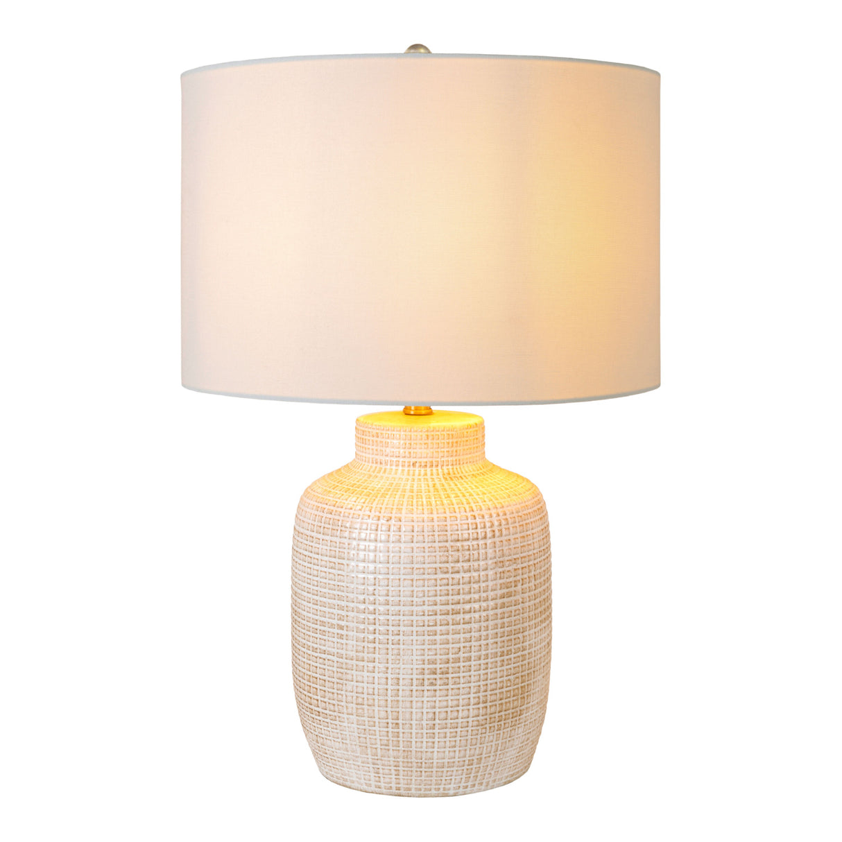 Modern European furniture - Beige Linen Ceramic Table Lamp - www.oroa.com | Oroa.com