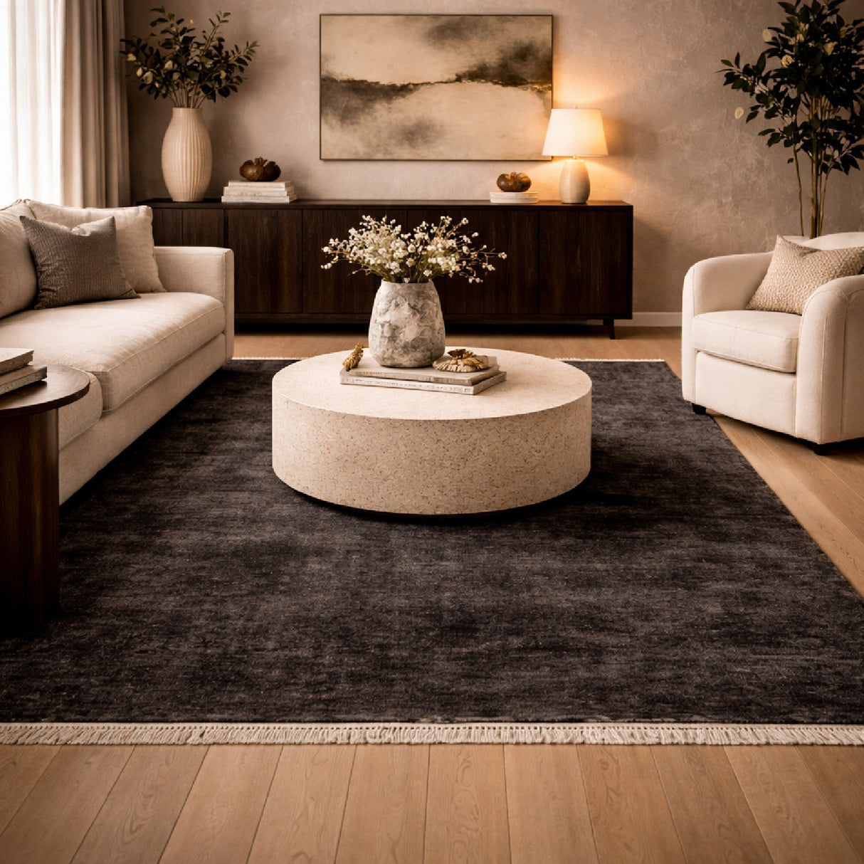 Modern furniture - Hand-Loomed Wool Fringe Table Runner - www.oroa.com | Oroa.com