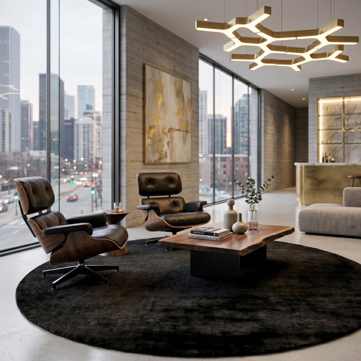 Modern furniture - Hand-Loomed Wool Fringe Round Carpet - www.oroa.com | Oroa.com