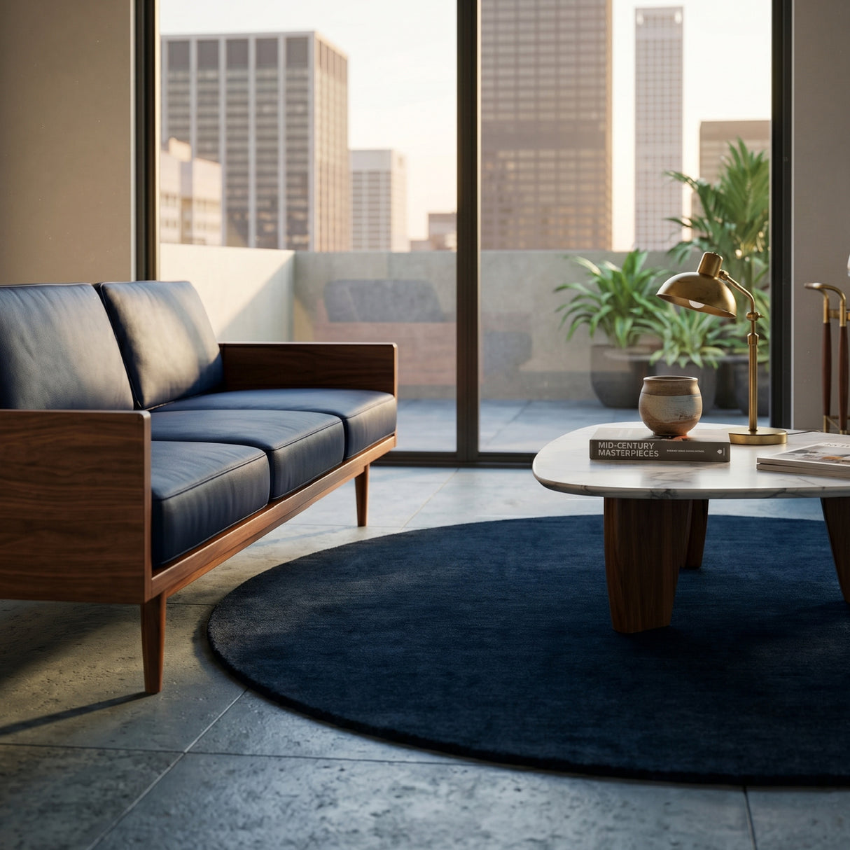 Modern furniture - Hand-Loomed Wool Fringe Round Carpet - www.oroa.com | Oroa.com