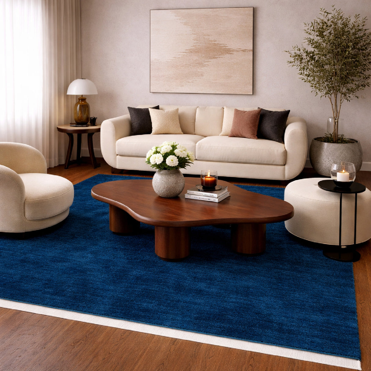Modern European furniture - Hand-Loomed Wool Fringe Square Carpet - www.oroa.com | Oroa.com