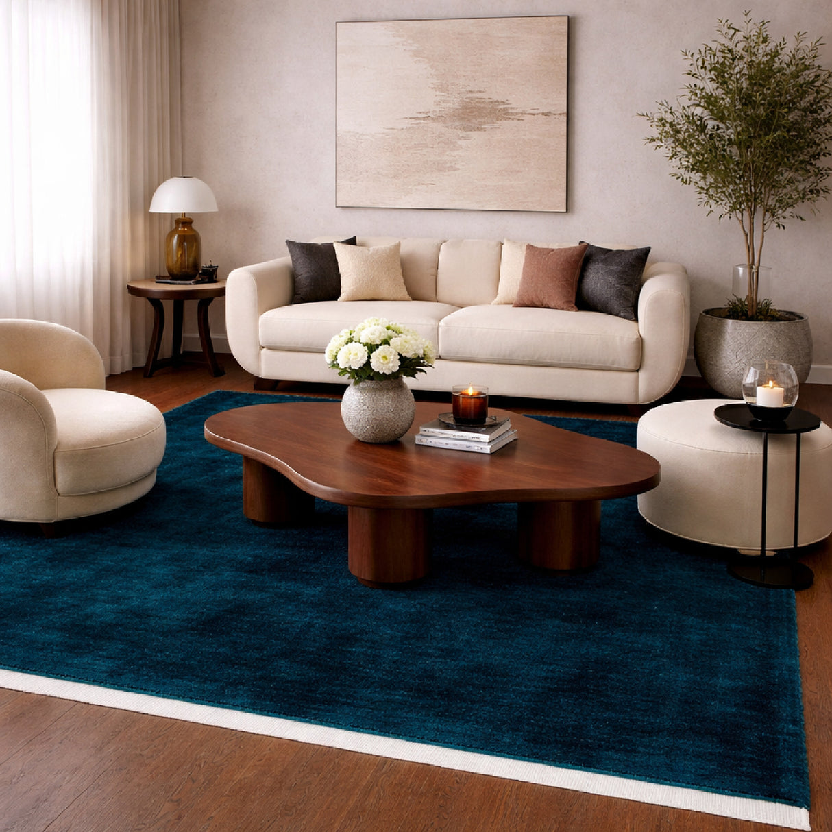 Modern European furniture - Hand-Loomed Wool Fringe Square Carpet - www.oroa.com | Oroa.com