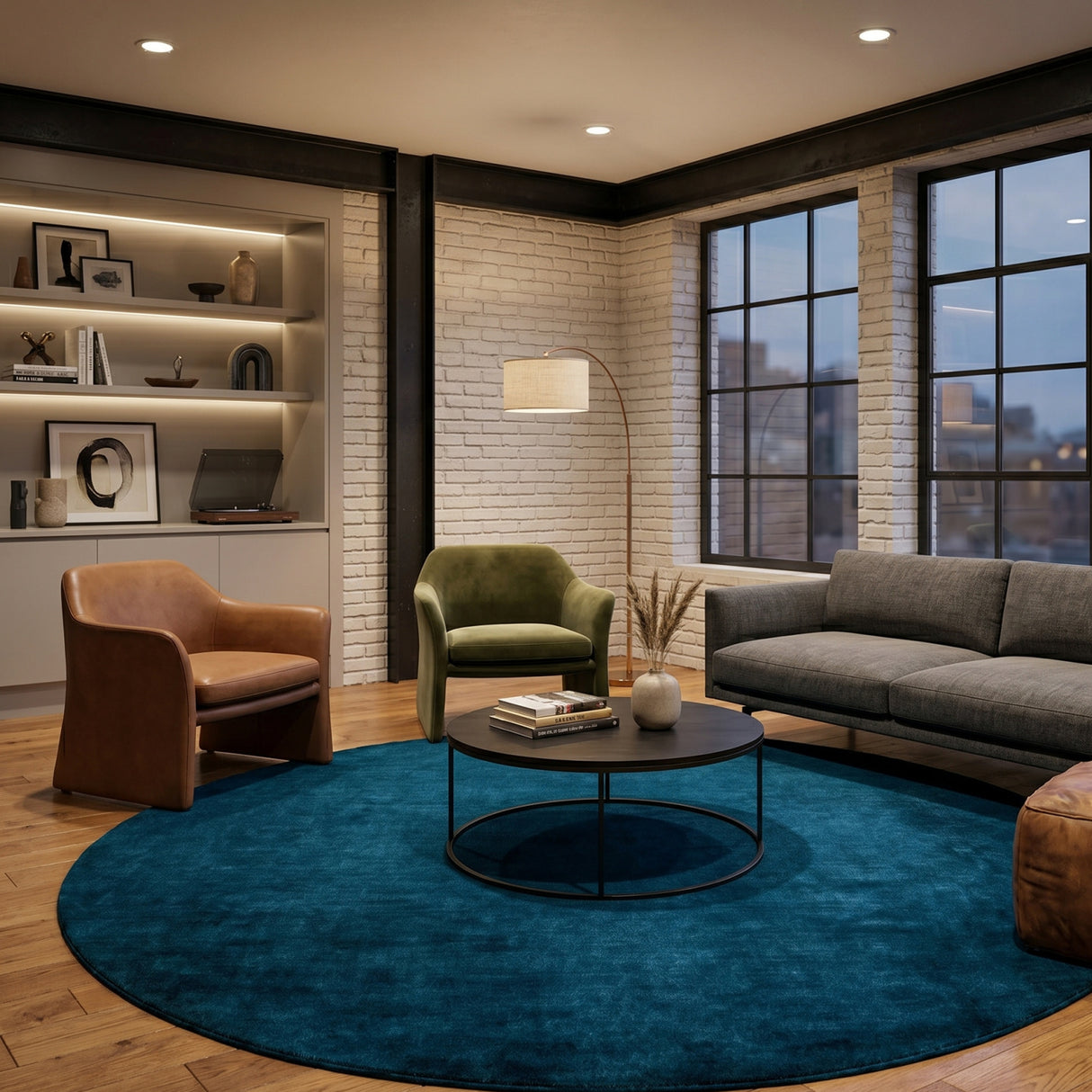 Modern furniture - Hand-Loomed Wool Fringe Round Carpet - www.oroa.com | Oroa.com