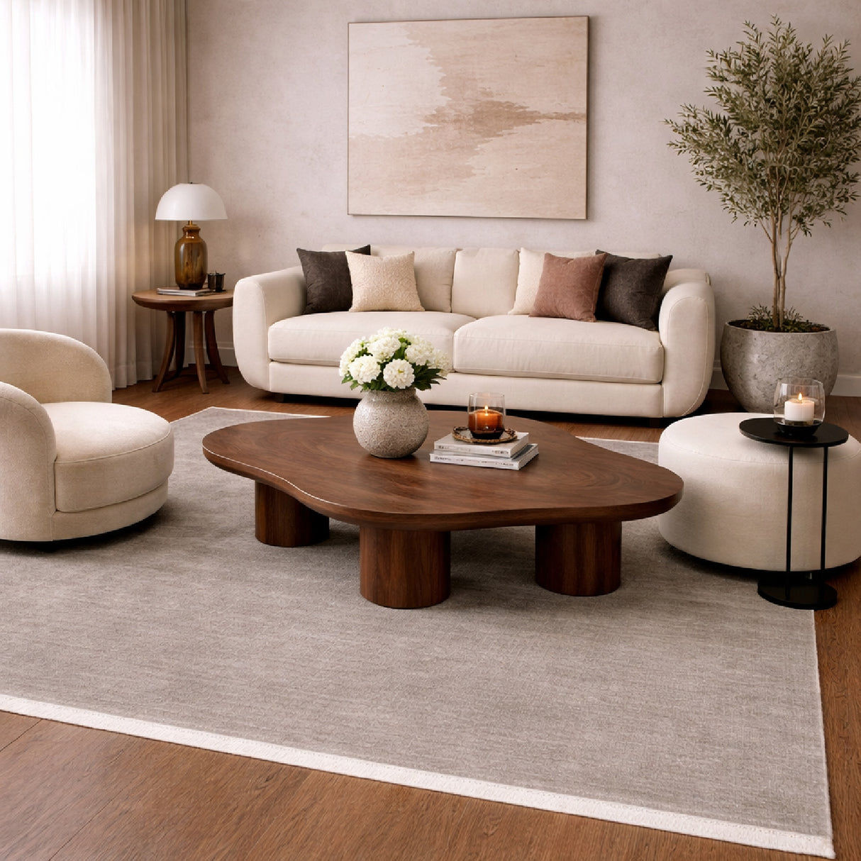 Modern European furniture - Hand-Loomed Wool Fringe Square Carpet - www.oroa.com | Oroa.com