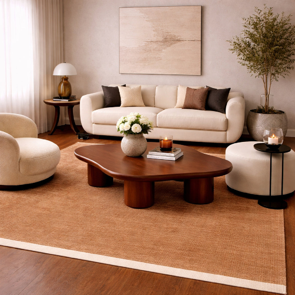 Modern European furniture - Hand-Loomed Wool Fringe Square Carpet - www.oroa.com | Oroa.com
