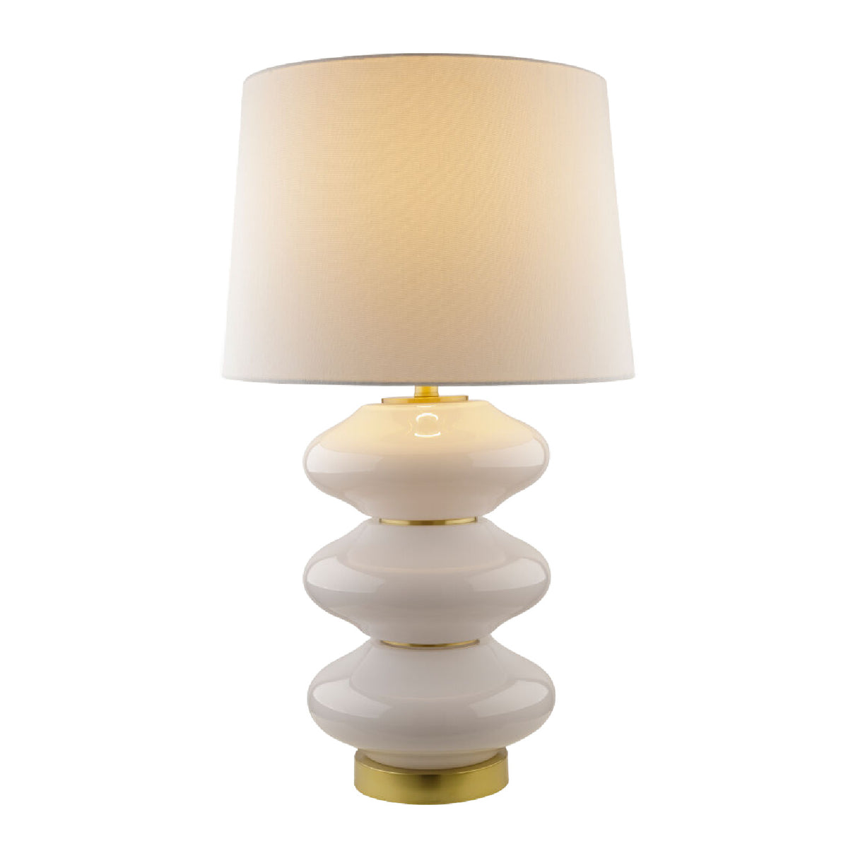 Modern European furniture - White Glass Accent Table Lamp - www.oroa.com | Oroa.com
