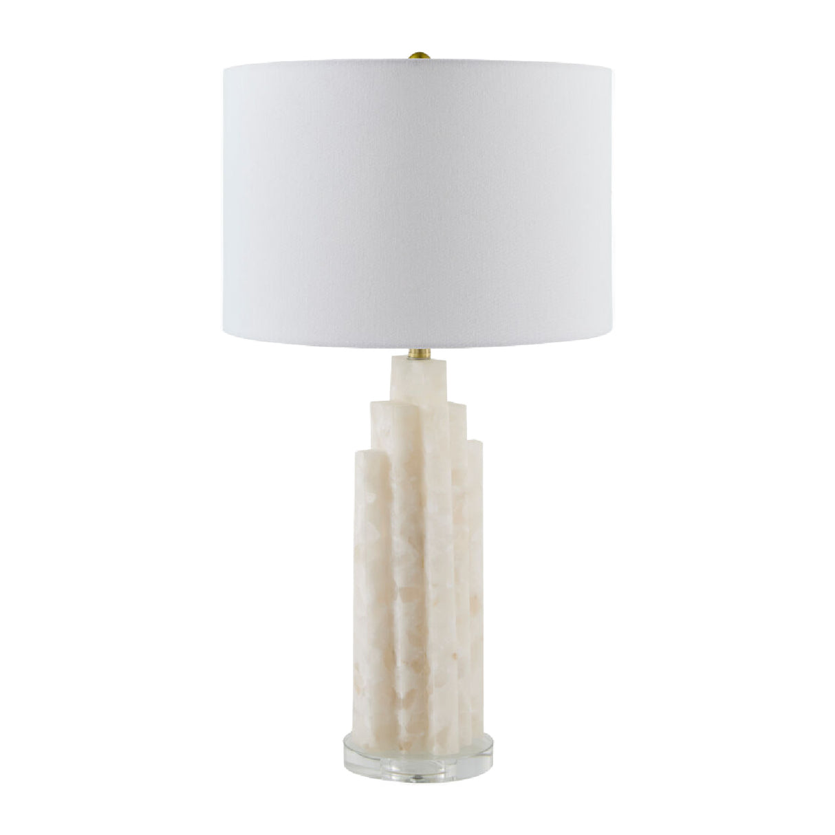 Modern European furniture - Burnished Cream Stone Table Lamp - www.oroa.com | Oroa.com