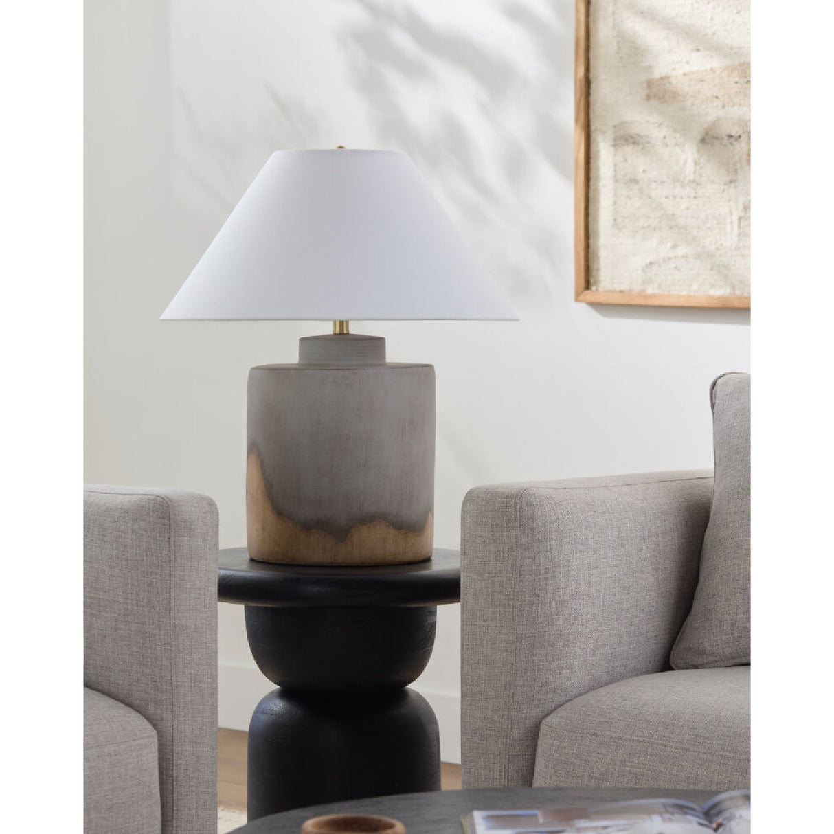Modern European furniture - Two-Toned Ceramic Table Lamp - www.oroa.com | Oroa.com
