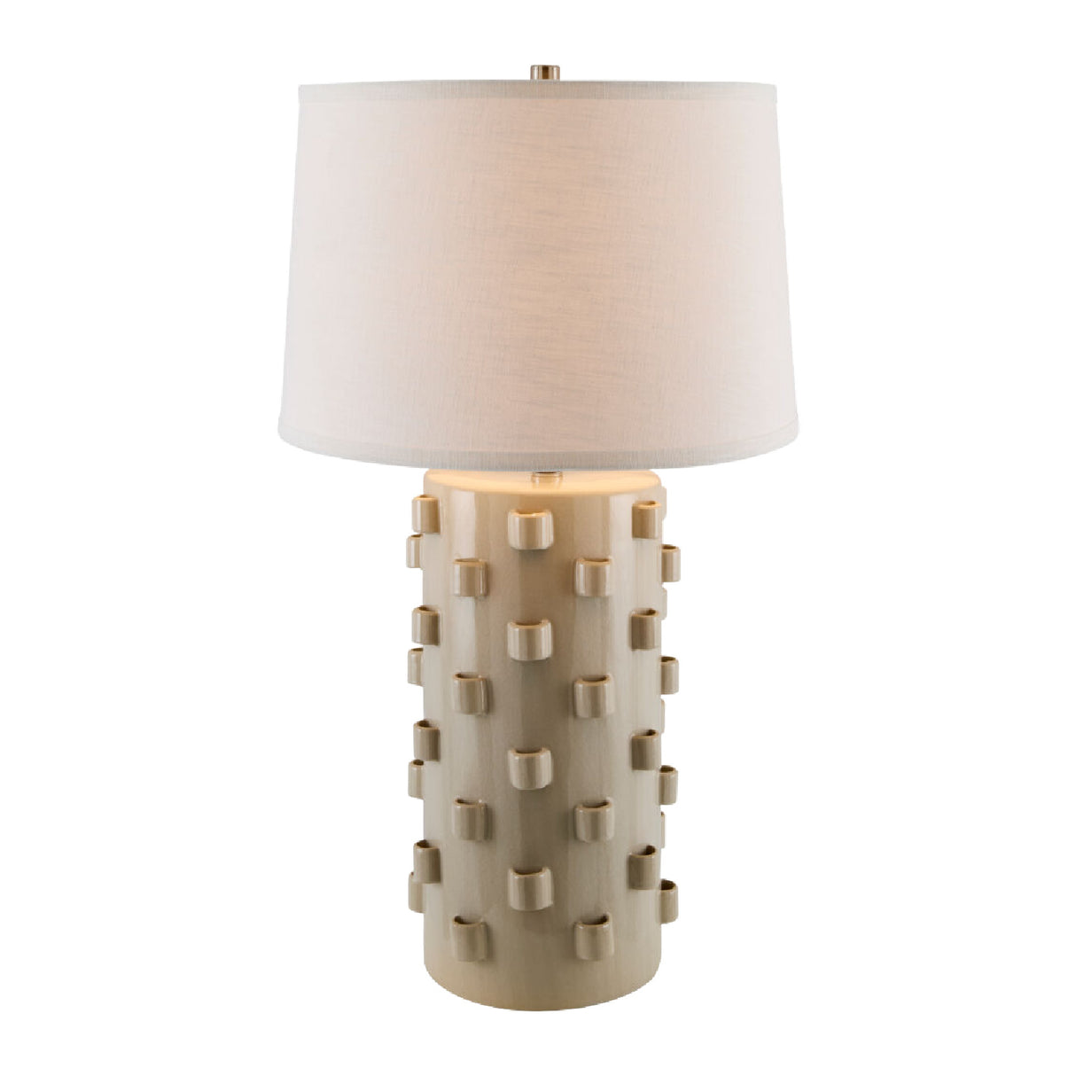 Modern European furniture - Cream Ceramic Embellished Table Lamp - www.oroa.com | Oroa.com