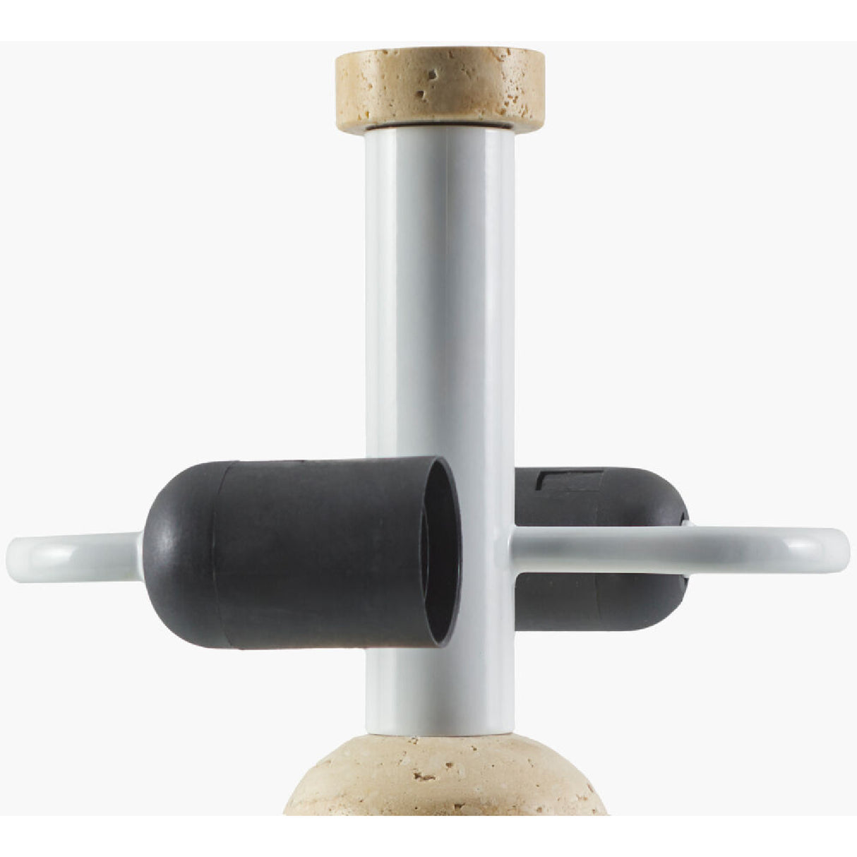 Modern European furniture - Metal Shade Travertine Table Lamp L - www.oroa.com | Oroa.com
