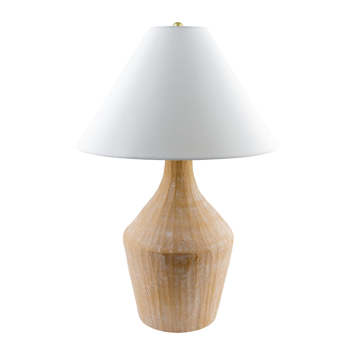 Modern European furniture - Glazed Beige Ceramic Table Lamp - www.oroa.com | Oroa.com