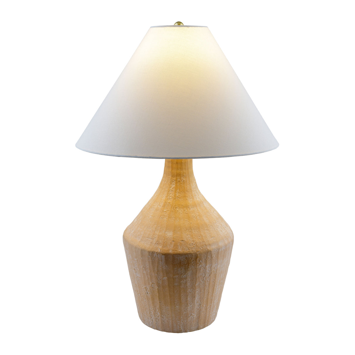 Modern European furniture - Glazed Beige Ceramic Table Lamp - www.oroa.com | Oroa.com