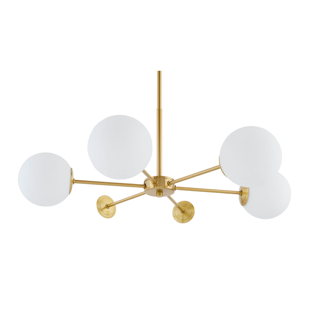Modern European furniture - White Glass Orb 6-Light Chandelier - www.oroa.com | Oroa.com