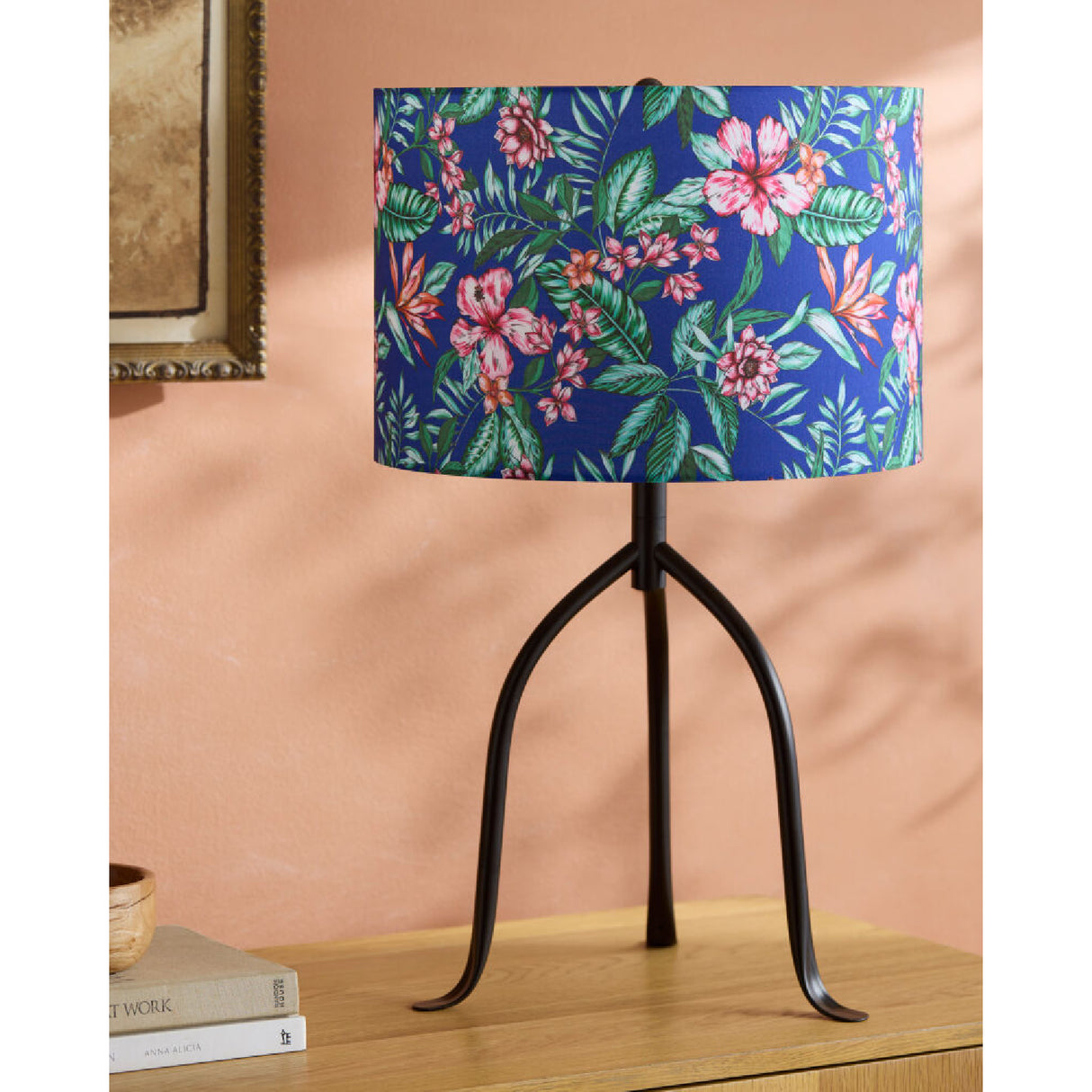 Modern European furniture - Floral Print Linen Table Lamp S - www.oroa.com | Oroa.com