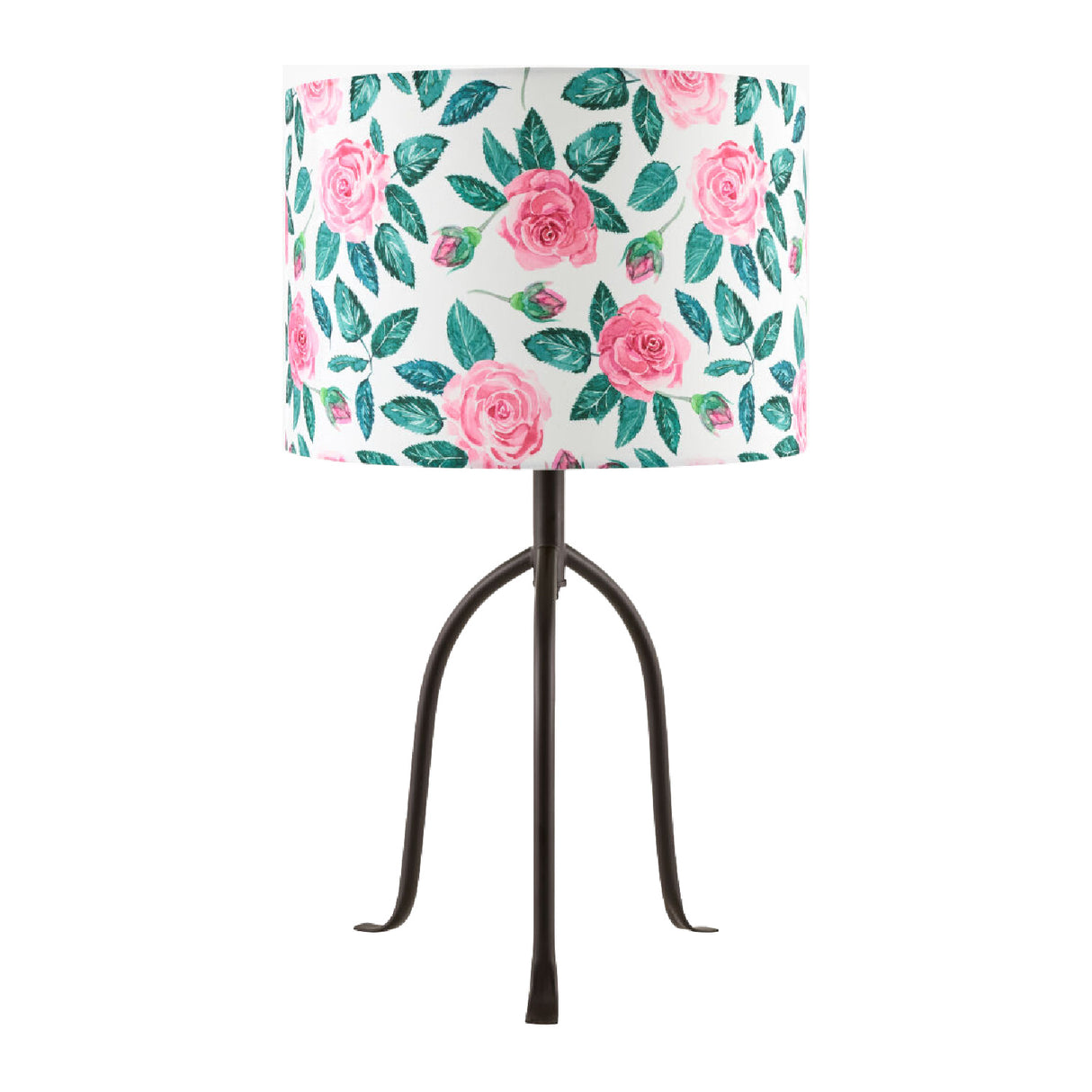 Modern European furniture - Floral Print Linen Table Lamp S - www.oroa.com | Oroa.com