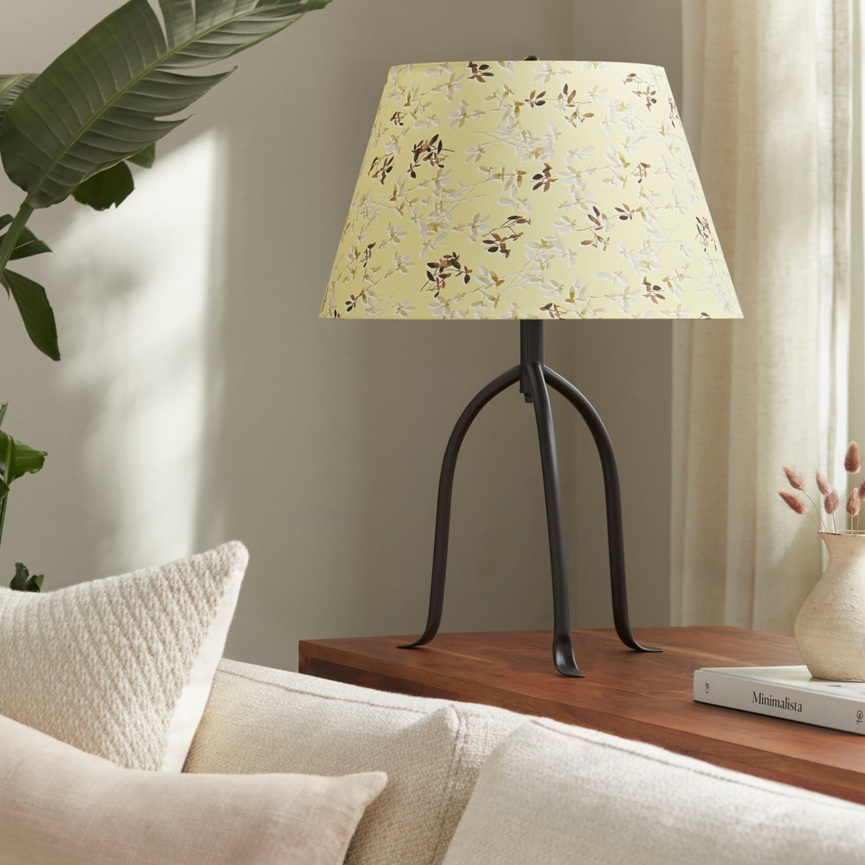Modern European furniture - Floral Print Linen Table Lamp L - www.oroa.com | Oroa.com