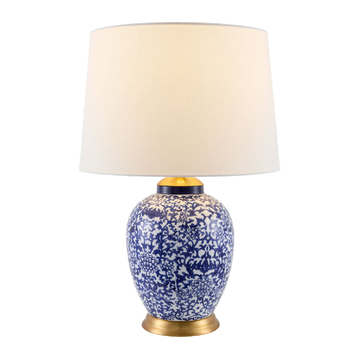 Modern European furniture - Blue Floral Ceramic Table Lamp - www.oroa.com | Oroa.com