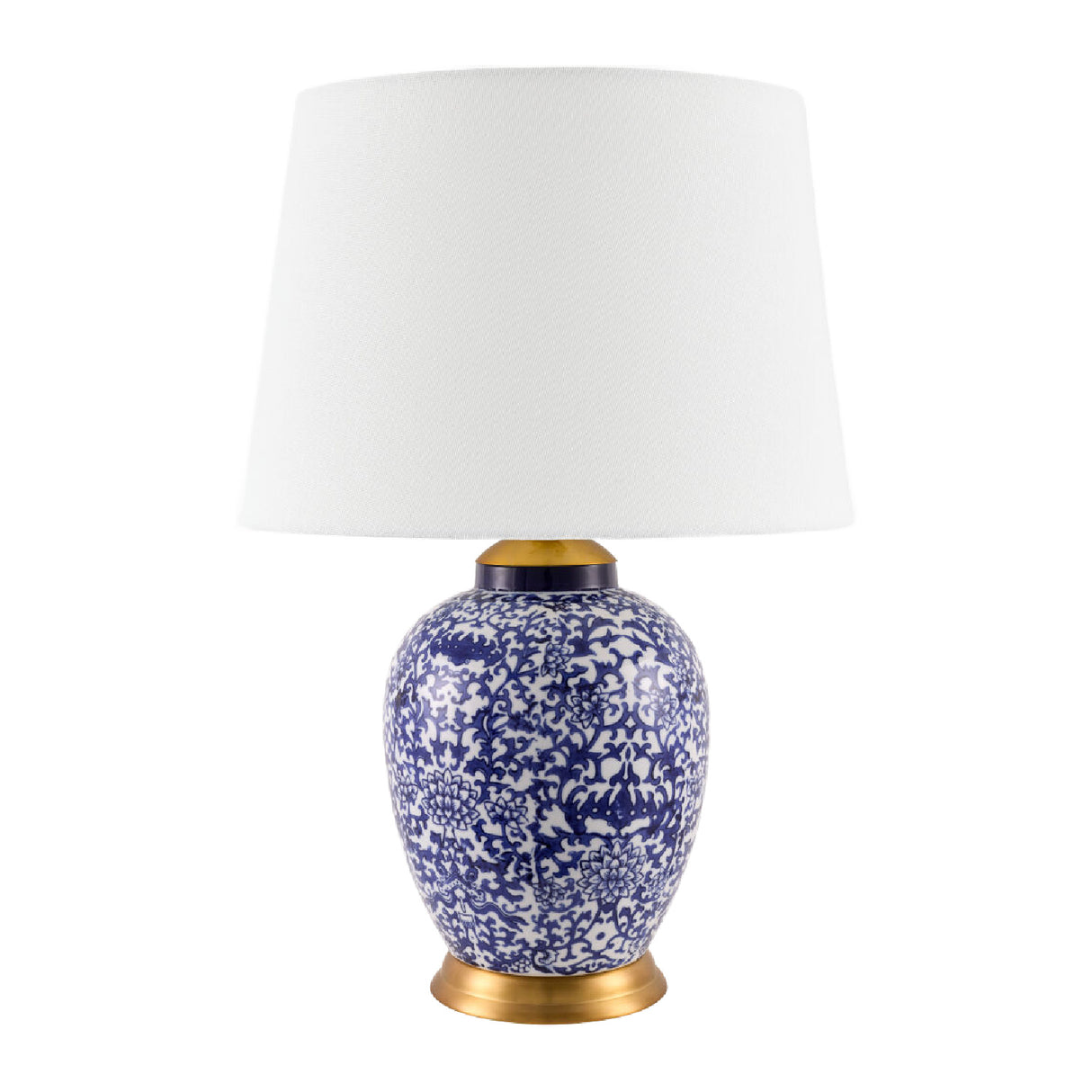 Modern European furniture - Blue Floral Ceramic Table Lamp - www.oroa.com | Oroa.com