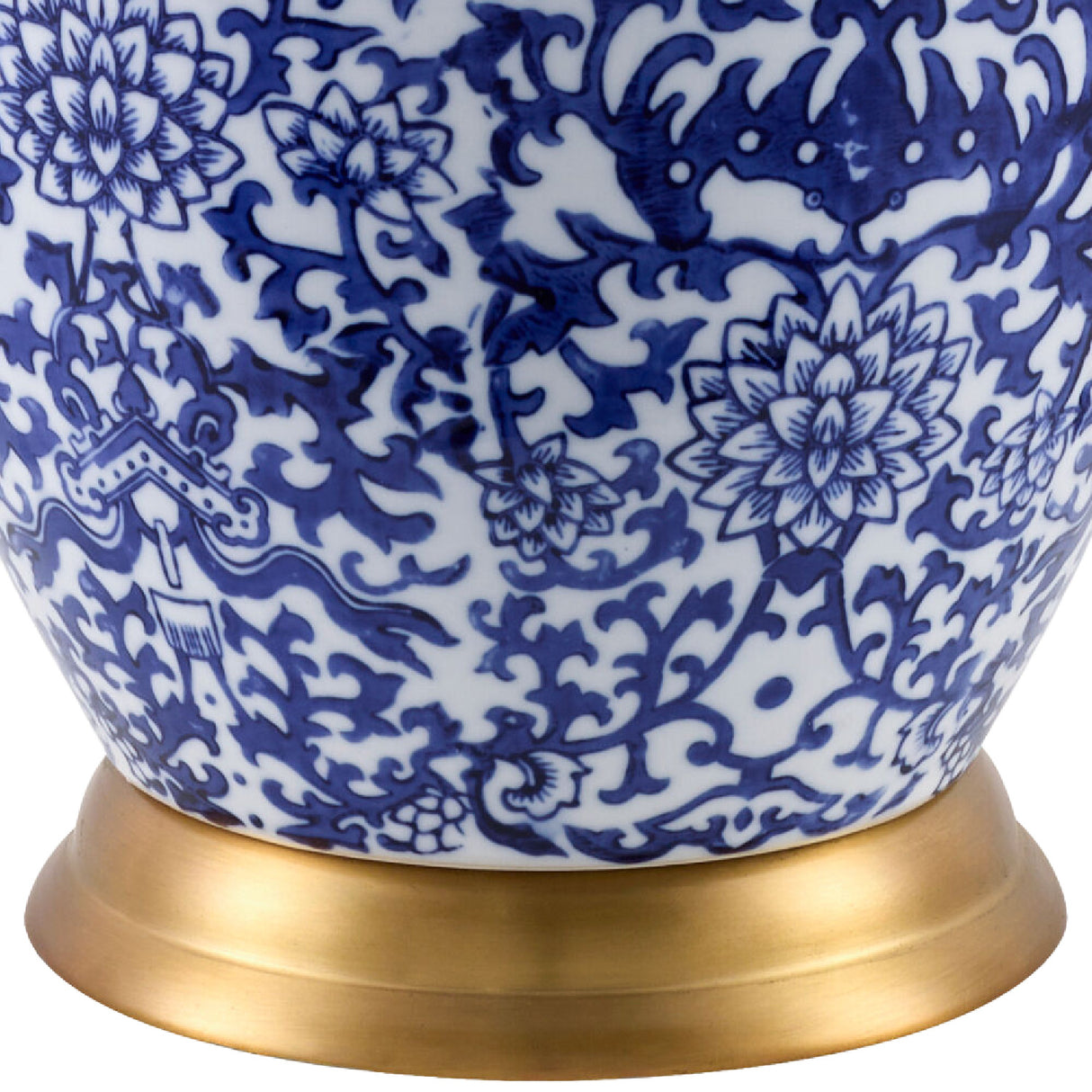 Modern European furniture - Blue Floral Ceramic Table Lamp - www.oroa.com | Oroa.com
