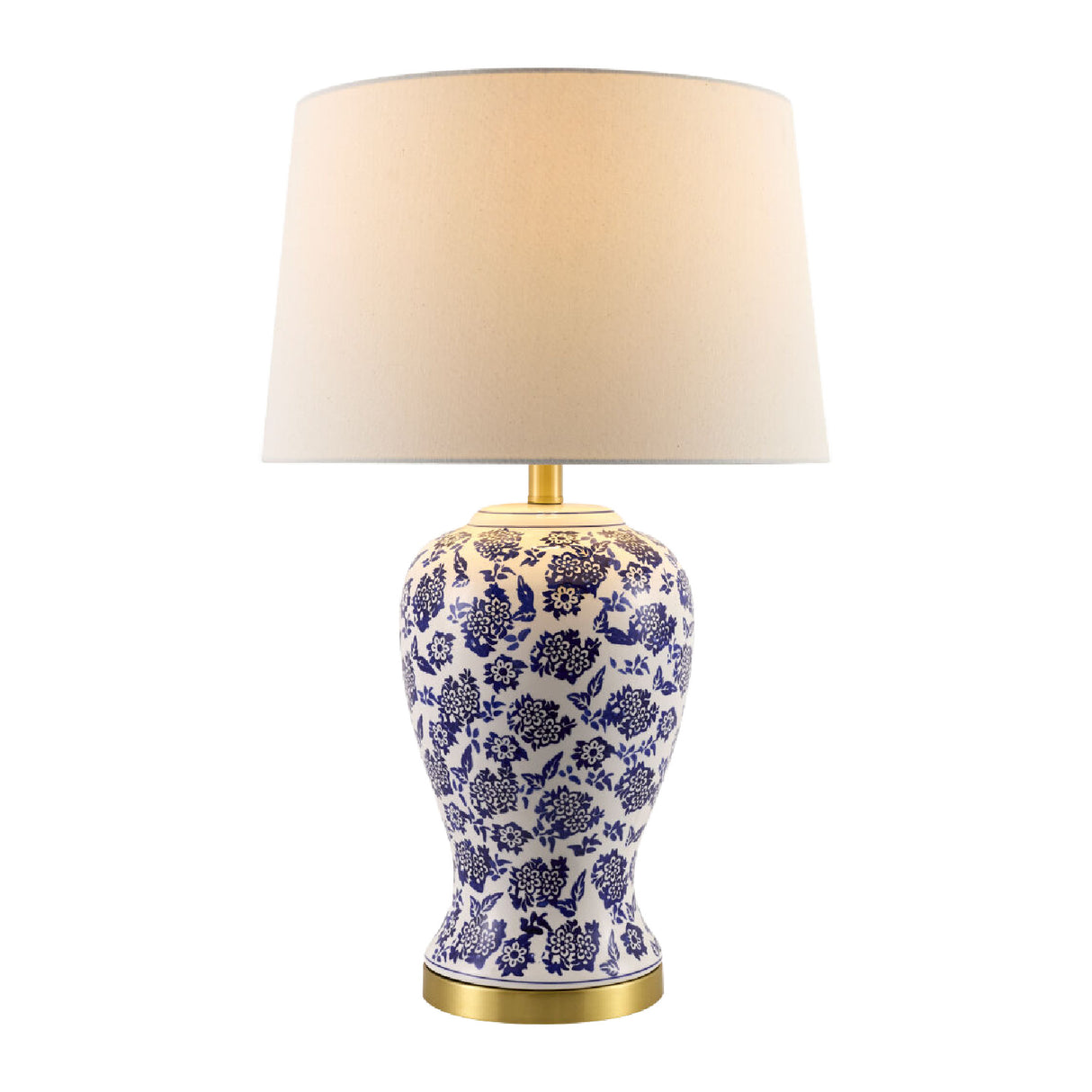 Modern European furniture - Blue Flowers Ceramic Table Lamp - www.oroa.com | Oroa.com