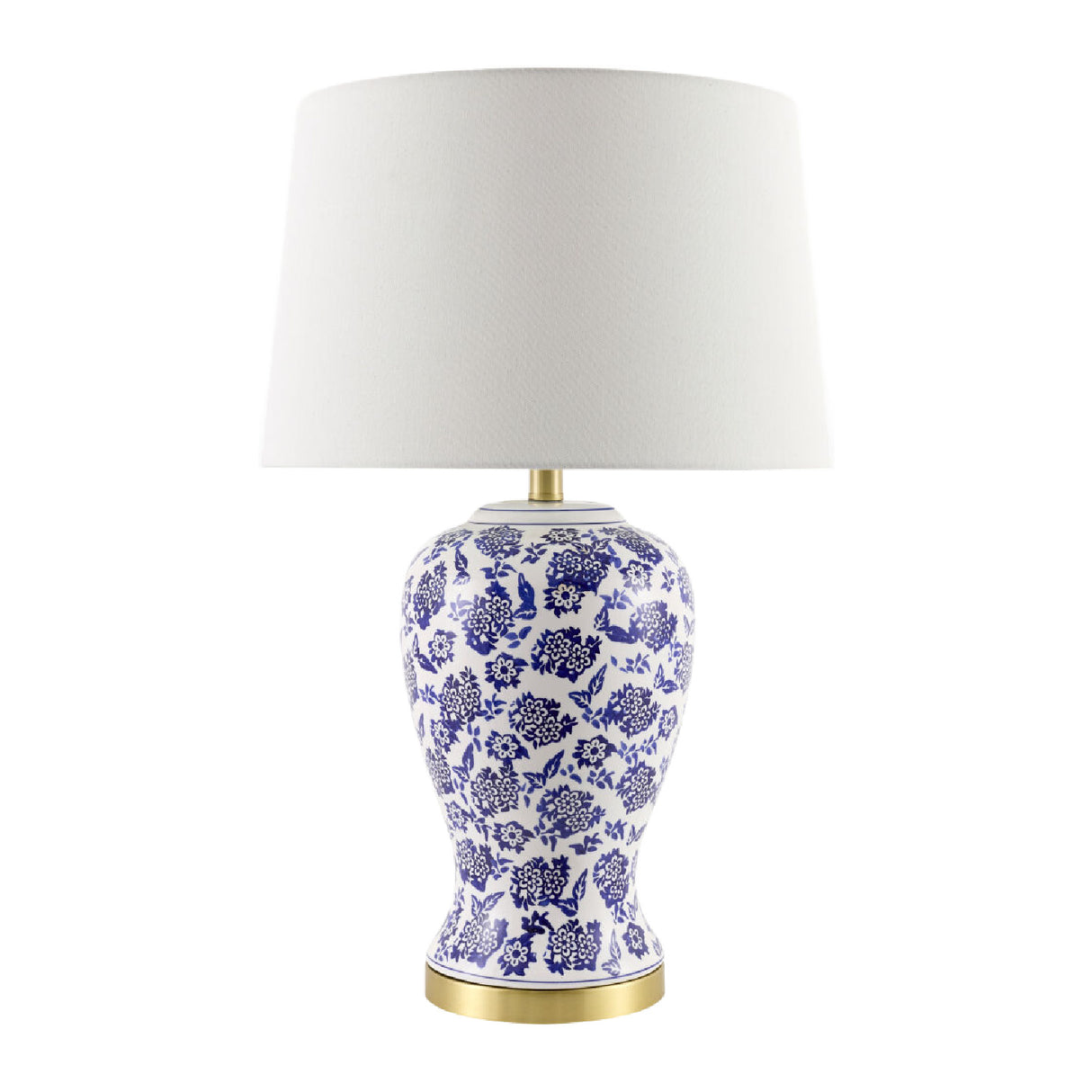 Modern European furniture - Blue Flowers Ceramic Table Lamp - www.oroa.com | Oroa.com