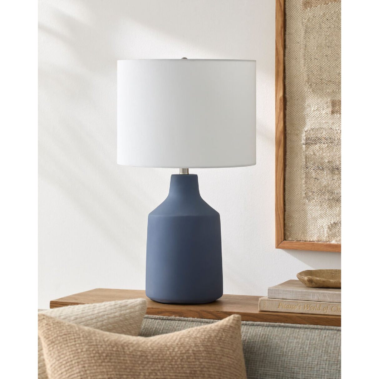 Modern European furniture - Painted Cement Accent Table Lamp - www.oroa.com | Oroa.com