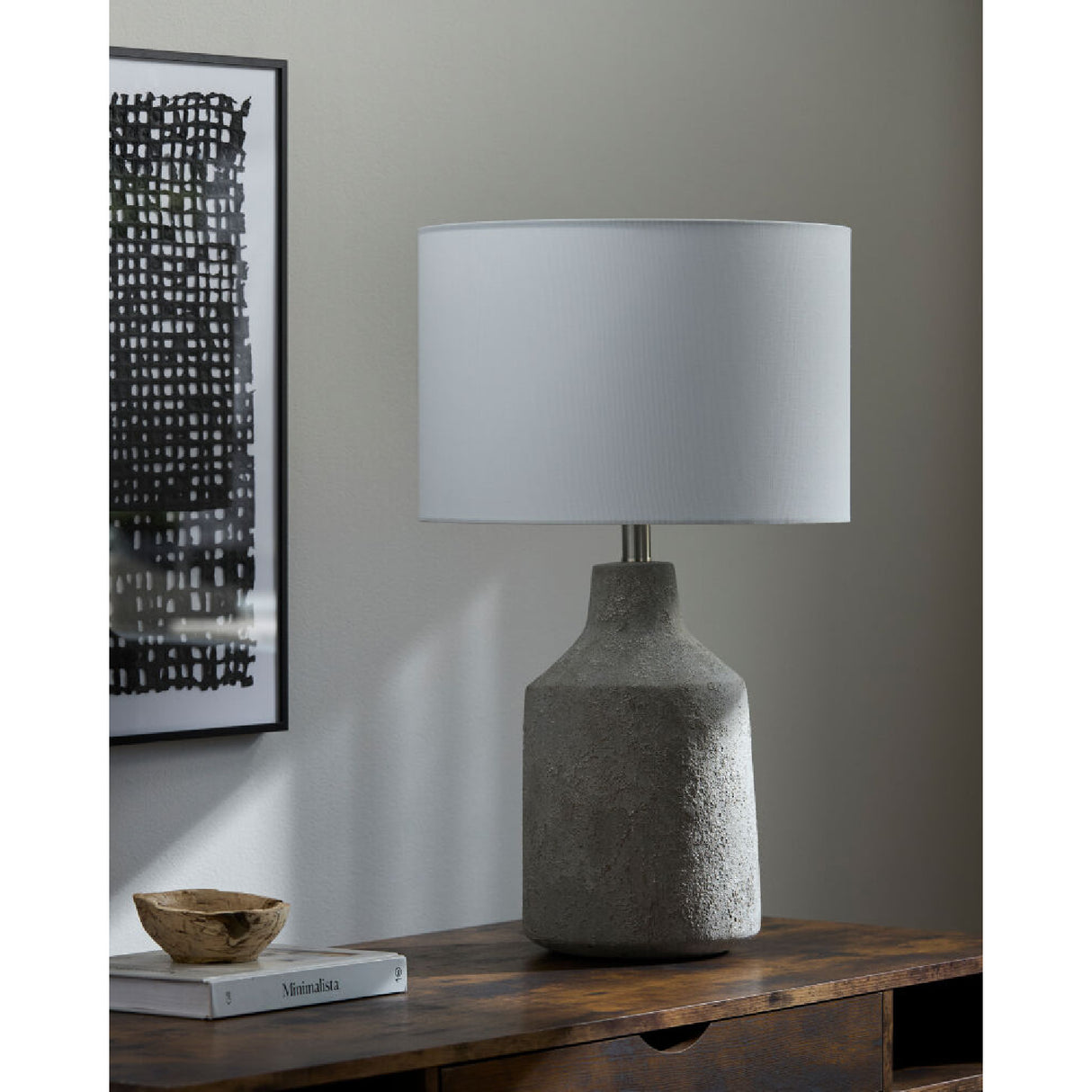 Modern European furniture - Painted Cement Accent Table Lamp - www.oroa.com | Oroa.com