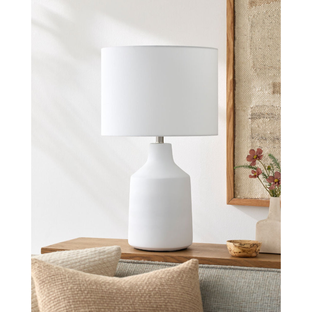 Modern European furniture - Painted Cement Accent Table Lamp - www.oroa.com | Oroa.com
