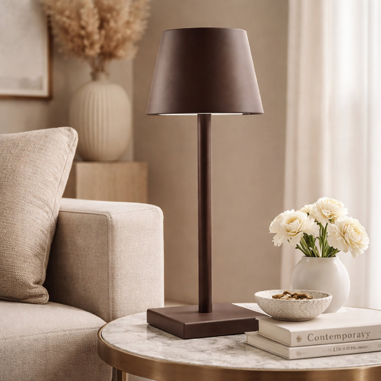 Modern European furniture - Brown Iron Accent Table Lamp - www.oroa.com | Oroa.com