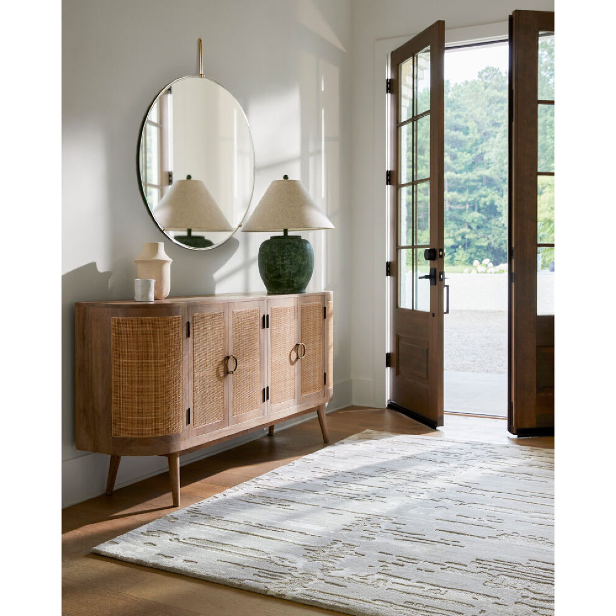 Modern European furniture - Painted Cement Linen Table Lamp - www.oroa.com | Oroa.com
